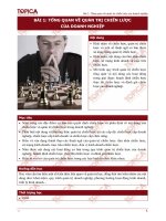 Bài 1: Tổng quan về quản trị chiến lược của Doanh nghiệp