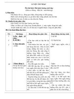 Giáo án âm nhạc lớp 1 đầy đủ cả năm (dạng 4 cột)