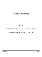 SÁNG KIẾN KINH NGHIỆM SKKN  một số BIỆN PHÁP NÂNG CAO CHẤT LƯỢNG 