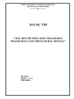 Bác hồ vs thanh hóa