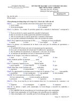 Đề thi thử đại học môn tiếng pháp mã đê 479 