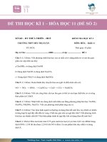 5 hoa 11 đề thi HK1 đề 2 