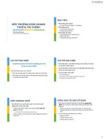 Môi trường kinh doanh thuế và tài chính