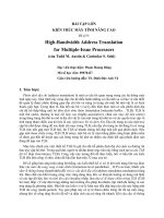 BÀI tập lớn KIẾN TRÚC máy TÍNH NÂNG CAO 