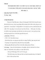 Tích hợp kiến thức các môn vật lý, toán học, sinh vật và giáo dục công dân vào giảng dạy bài ancol môn hóa học 11 