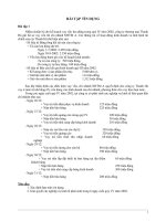 Bài tập thẩm định tín dụng (có đáp án) 