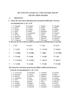 ĐỀ CƯƠNG ôn tập học kỳ 1 lớp 8 năm học 2016 2017