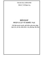 TÀI LIỆU HỎI ĐÁP PHÁP LUẬT VỀ KHIẾU NẠI, TỐ CÁO.