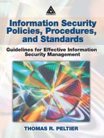 Information security policies, procedures,and standards