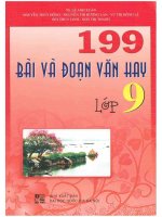 199 bài và đoạn văn hay lớp 9 phần 1 