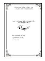 Tích hợp liên môn các môn vật lý, toán học, sinh vật và giáo dục công dân vào giảng dạy bài ancol môn hóa học 11 