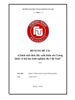 Chính sách thúc đẩy xuất khẩu của trung quốc và bài học kinh nghiệm cho việt nam 