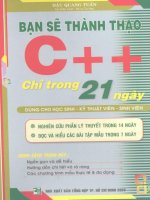 Bạn sẽ thành thạo c++ chỉ trong 21 ngày