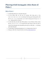 Phương trình Lượng giác chứa tham số Phần 2