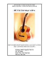 Sáng kiến kinh nghiệm THCS một số biện pháp nhằm nâng cao chất lượng học tập phân môn hát ở lớp 6 