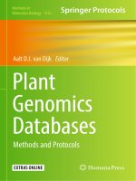 Methods in molecular biology vol 1533 plant genomics databases methods and protocols