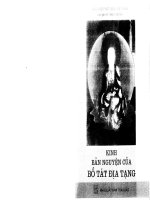 KINH BAN NGUYEN BO TAT DIA TANG