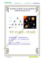 Trắc nghiệm vật lý từ vi mô đến vĩ mô (có đáp án)