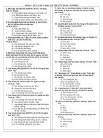 PHẦN 1 LÝ LUẬN Y HỌC CỔ TRUYỀN TRẮC NGHIỆM