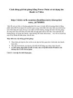 Cách đóng gói bài giảng bằng Power Point có sử dụng âm thanh và Video