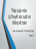 Thảo luận môn lý thuyết xác suất và thống kê
