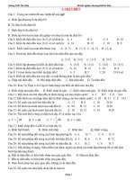 Đề trắc nghiệm lớp 12 chương khối đa diện kèm đáp án 