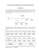 DẠNG bài tập về KHAI THÁC và ỨNG DỤNG LOADFLOW 