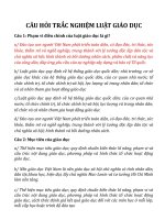Bộ câu hỏi trắc nghiệm Luật giáo dục 2016