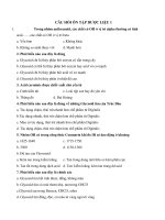 Ôn tập dược liệu 1 và chương Động vật làm thuốc