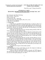 kế hoạch bồi dưỡng thường xuyên cá nhân thpt 2016