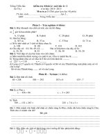 Đề toán lớp 3 kiểm tra cuối học kỳ I