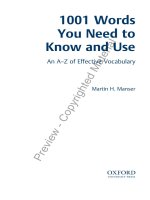 1001 words you need to know and use an a z of effective vocabulary