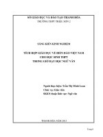 SKKN sáng kiến kinh ngiệm tích hợp giáo dục về biển đảo việt nam cho học sinh THPT trong giờ dạy học ngữ văn 