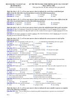 Đề thi thử THPT Quốc gia môn tiếng Anh 2017 Đề 6