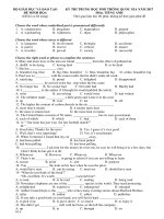 Đề thi thử THPT Quốc gia môn tiếng Anh 2017 Đề 8