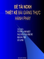 Thiết kế bài giảng thực hành phay