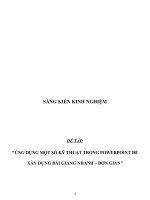 Sáng kiến kinh nghiệm khoa học ứng dụng 