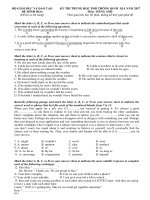 Đề thi thử THPT Quốc gia môn tiếng Anh 2017 Đề 7