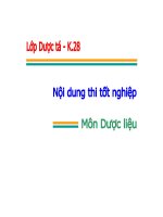 Noi dung on thi Tot nghiep-Duoc lieu-Duocta-2012