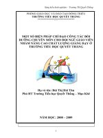 SKKN sáng kiến kinh nghiệm một số biện pháp chỉ đạo công tác bồi dưỡng chuyên môn cho đội ngũ giáo viên nhằm nâng cao chất lượng giảng dạy ở trường tiểu học quyết thắng 