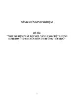 Sáng kiến kinh nghiệm đổi mới, nâng cao chất lượng sinh hoạt tổ chuyên môn 