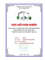 SKKN sáng kiến kinh nghiệm vận dụng dạy học theo định hướng phát triển năng lực trong bài “một số vấn đề của châu phi” – địa lí 11 