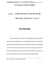 SÁNG KIẾN KINH NGHIỆM  để đạt hiệu quả cao khi làm bài tập 