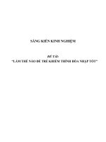 SKKN làm thế nào để trẻ khiếm thính hòa nhập tốt 