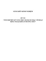 SKKN tích hợp rèn kỹ năng thực hành âm nhạc với hoạt động ngoại khóa ở trường THCS 