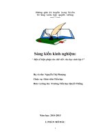 SKKN sáng kiến kinh nghiệm một số biện pháp rèn chữ viết cho học sinh lớp 1 