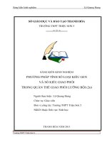SKKN  sáng kiến kinh nghiệm phương pháp tính số loại kiểu gen và số kiểu giao phối trong quần thể giao phối lưỡng bội (2n) 