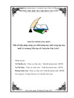 SKKN  sáng kiến kinh nghiệm một số biện pháp nâng cao chất lượng học sinh trong dạy học buổi 2 ở trường tiểu học số 2 thị trấn tân uyên 