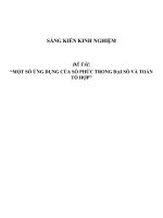 SKKN môn toán THPT một số ứng dụng của số phức trong đại số và toán tổ hợp 