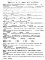 đề ti THPT Quốc gia môn tiếng anh 2017